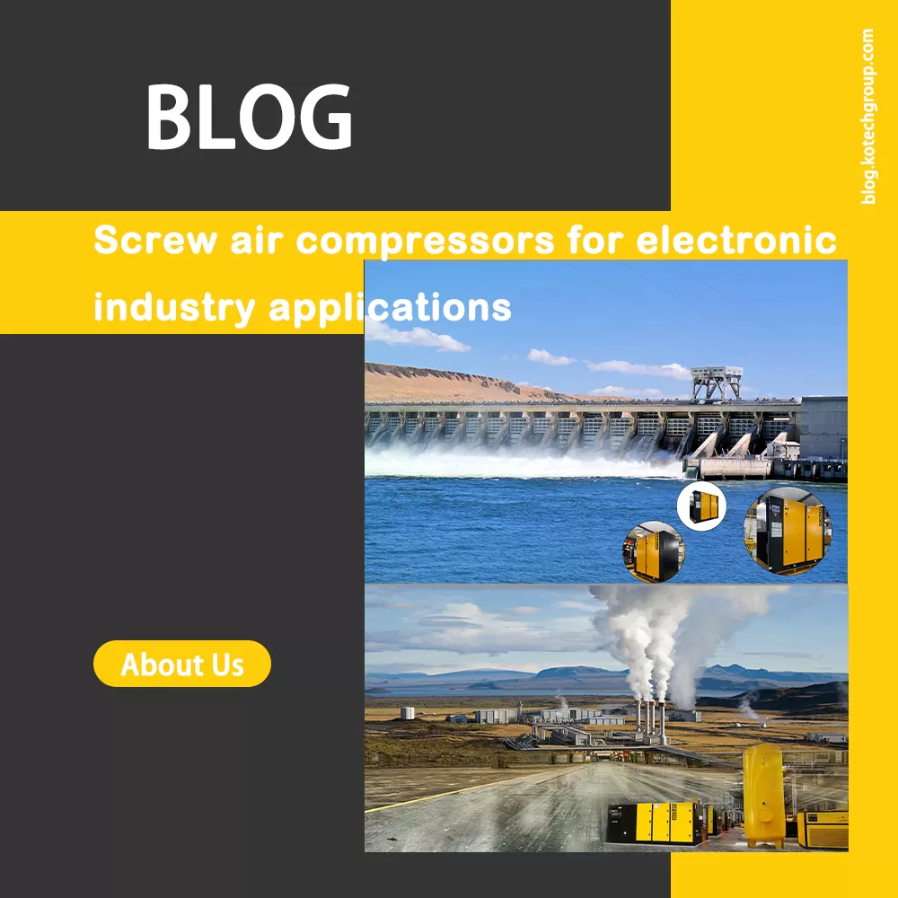 Screw air compressors for electronic industry applications
